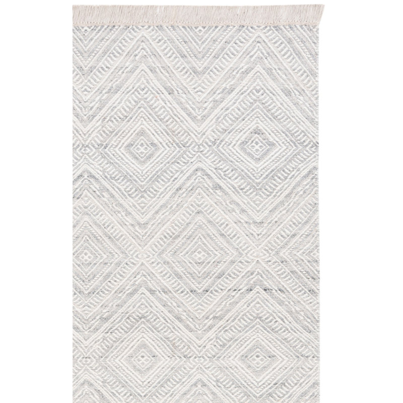 Kondrad Flatweave Wool And Cotton Geometric Rug, Rectangle 3' x 5'