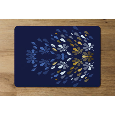 Crumpton Polyester-Coated Hardboard Floral Rectangle Placemat