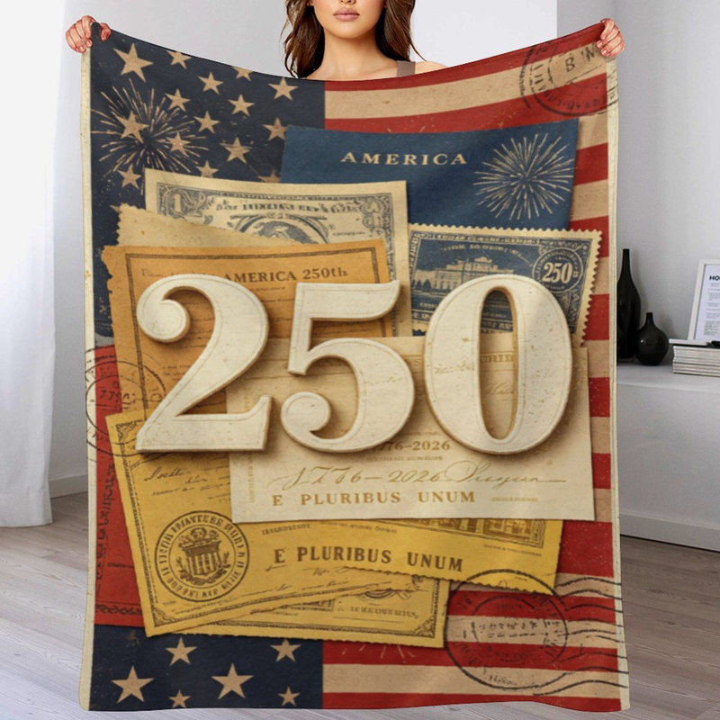 Jeté en flanelle de luxe American Backgr, 30 po x 40 po
