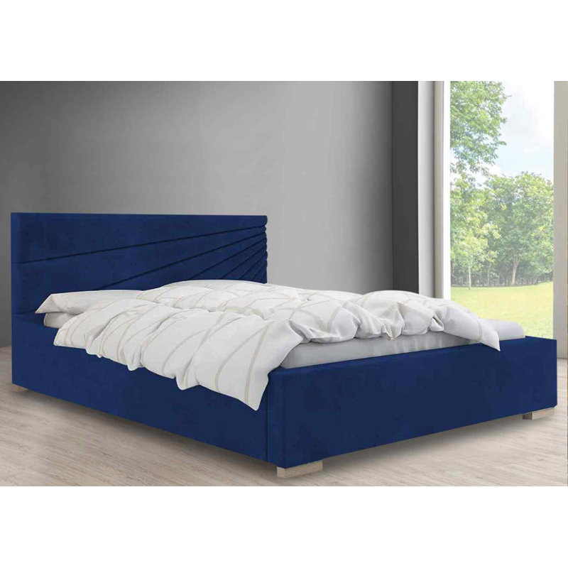 Upholstered Bed, Single (3'), Blue