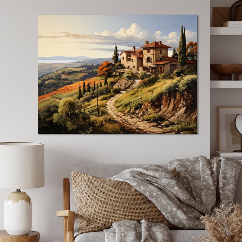 Country Charm Tuscan Splendour Framed On Canvas Print, 24" H x 32" W x 1" D, Wrapped Canvas