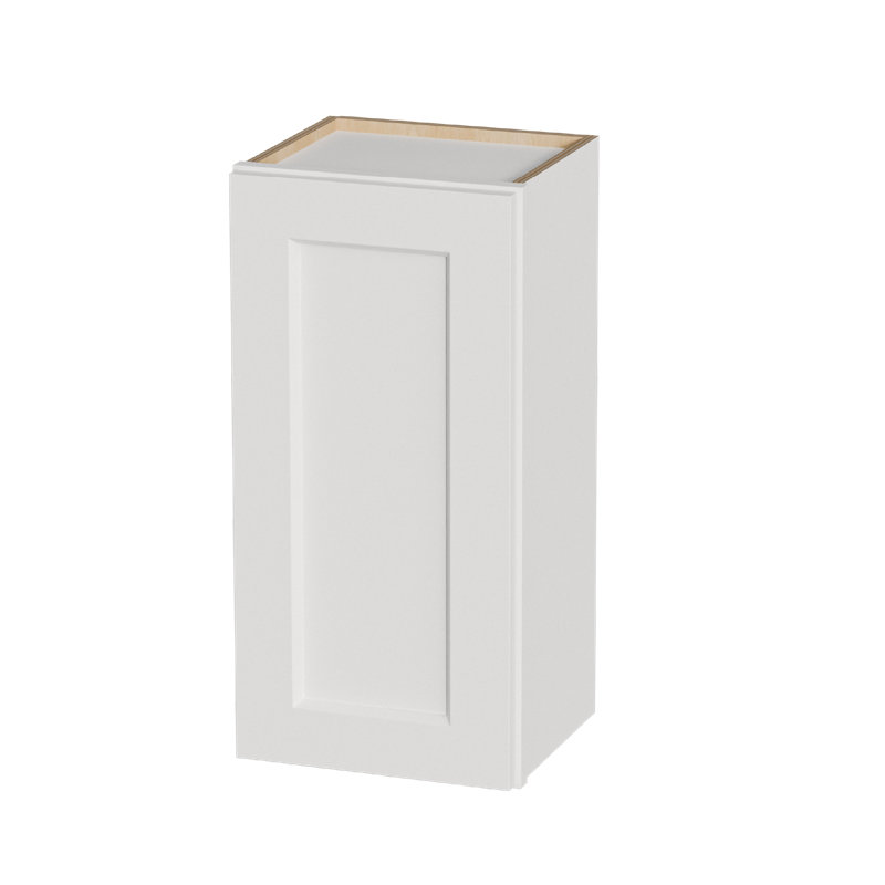 Armoires de buanderie murales KISART avec portes et tablettes, armoire à pharmacie en bois massif RTA, armoire à shaker blanche de 15 po x H 30 po x H 12 po, peu encombrante pour la cuisine, la salle de bain et le garage
