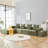 Modern Green Corduroy Sofas With Versatile Chaise For Small Spaces