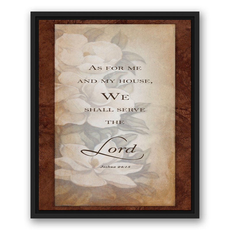 Serve the Lord sur toile, H 21,75 po x l 17,75 po x P 1,75 po, Cadre flottant