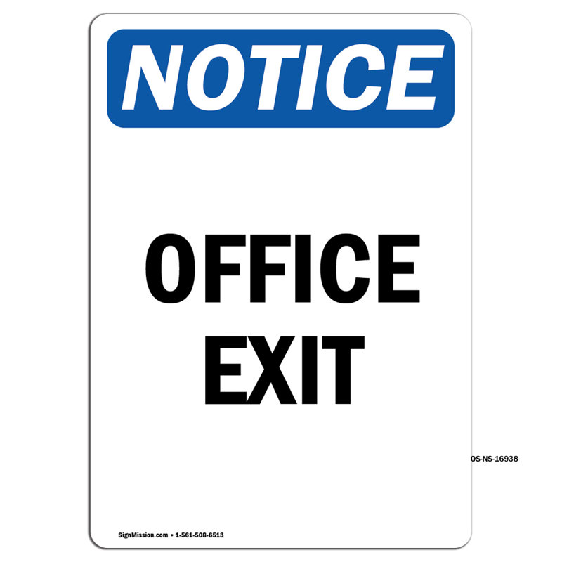 Office Exit Sign