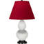 Small Double Gourd Accent Lamp - Sangria, Deep Patina Bronze - Lavender, Plum Shade-583633430-583633416