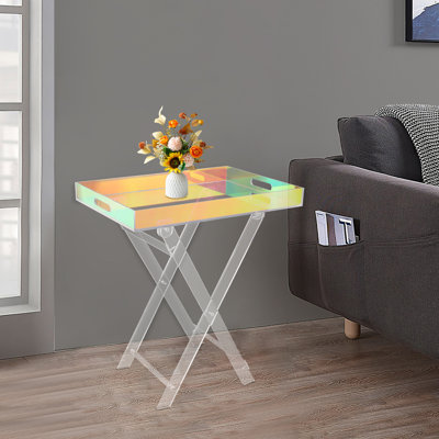 Colorful Acrylic Folding Tray End Table