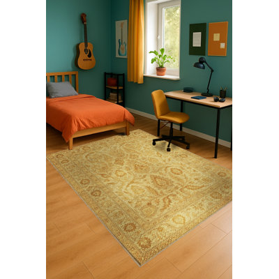 Tapis beige tissé traditionnel Mosso