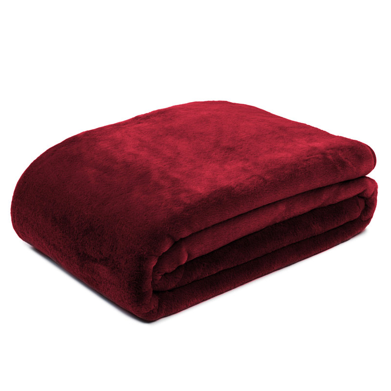 Throw Blanket, W220 x L240cm, Carmine Red