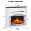 51" Electric Fireplace With Mantel