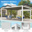 Pergola d'extérieur en aluminium avec toit à persiennes l 16 pi x P 10 pi-99603669