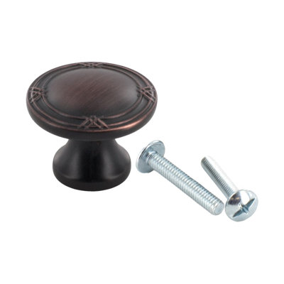 Outwater 25 Pack 1-5/16" Diameter Cabinet Knobs â Traditional Solid Zinc Construction
