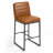 Set of 2 Damylah Faux Leather Counter Stool with Black Metal Legs-270748165-270748160