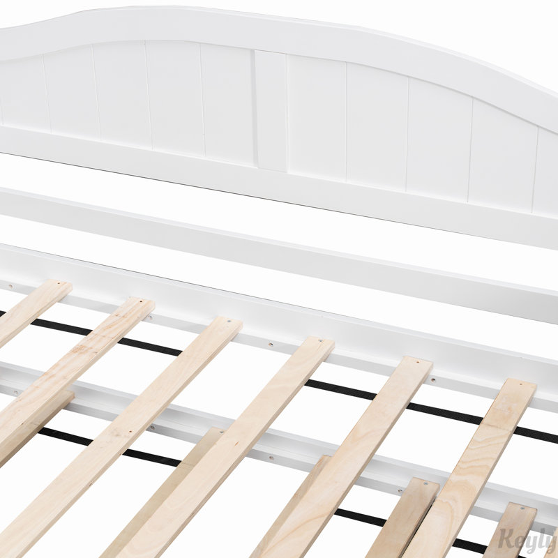 Lit de jour simple en bois avec lit gigogne, canapé-lit pour la chambre à coucher et le salon, fabrication en bois de pin durable