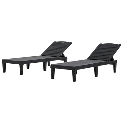Chaise longue 2 pièces avec dossier réglable