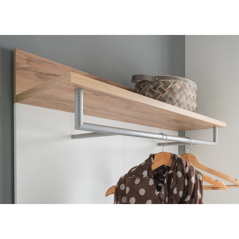 Howard Wall 4 - Hook Wall Mounted Coat Rack, Cream/Brown