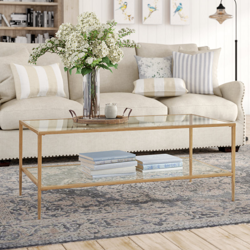 Table basse à 4 pieds avec rangement Edmont