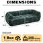 Modern Chenille Green Sofas, Comfortable Quilted Design For Home Spaces