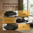90.2" 4-Seater Teddy Fabric Sofa Bed | 3-In-1 King Size Convertible Sleeper With Seat Storage | Comfy Deep Seat Sofa With Casters For Living Room, Office, Apartment, Black-1311068425