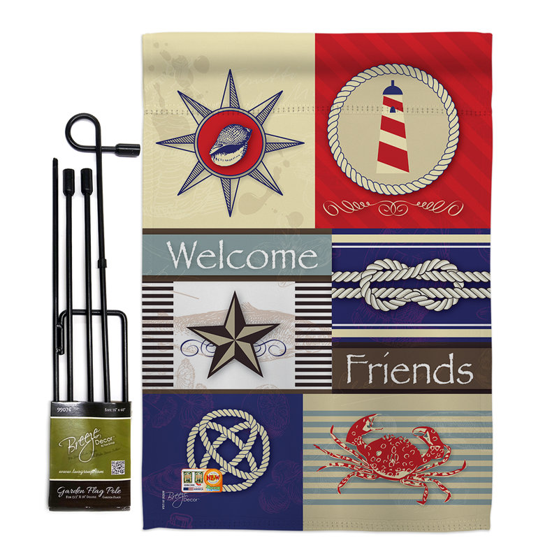 Double Sided 18.5'' H x 13'' W Polyester Flag Set