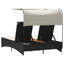 Double chaise longue avec auvent et rotin en polyester-246174887-246174905