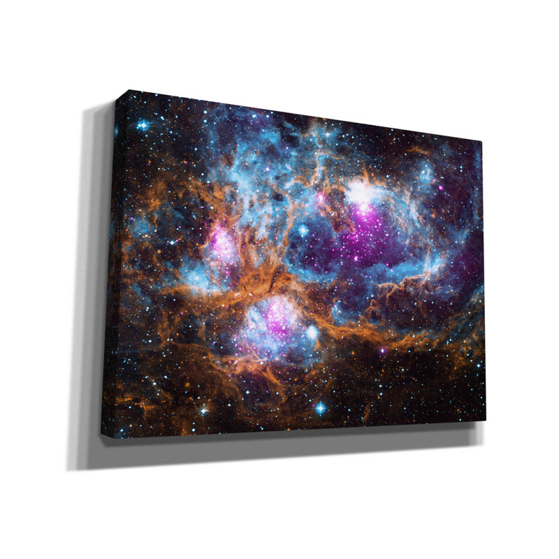 Cosmic Winter Wonderland - peinture sur toile tendue, H 12 po x l 16 po x P 0,75 po