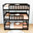 Kawtar Versatile Twin Over Twin Over Twin Detachable Triple Bunk Bed With Guardrails, Ladders-1679359802