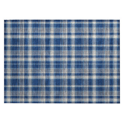 Washable Plaid Indoor / Outdoor Rug