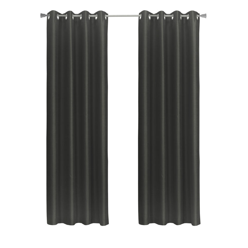 Glacier Blackout Grommet Curtain Panel 52 x 95 in Black, 52" W x 95" L, Black