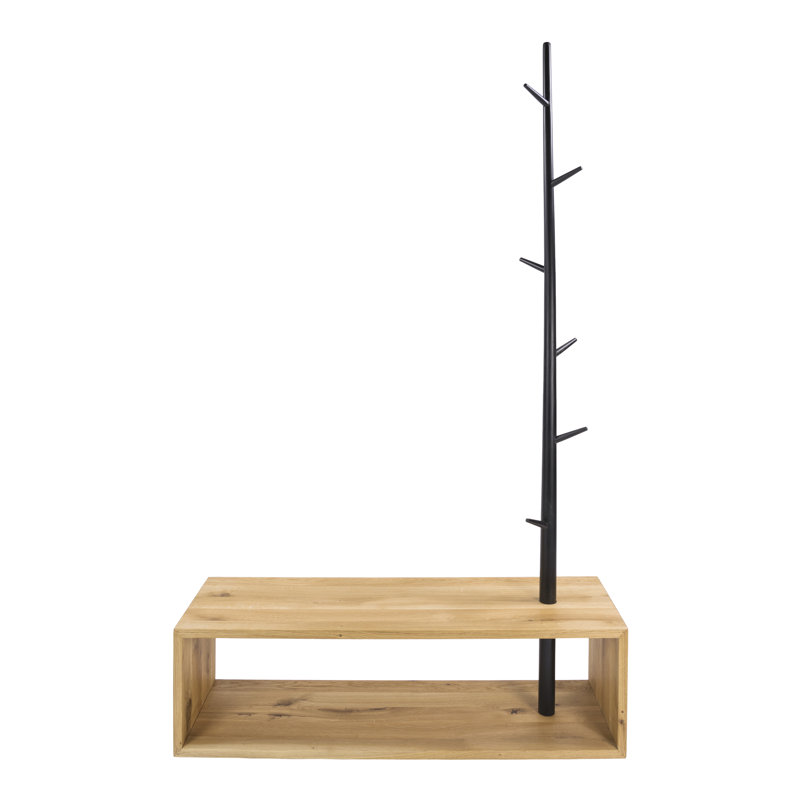 Mines Solid Wood Freestanding Coat Rack