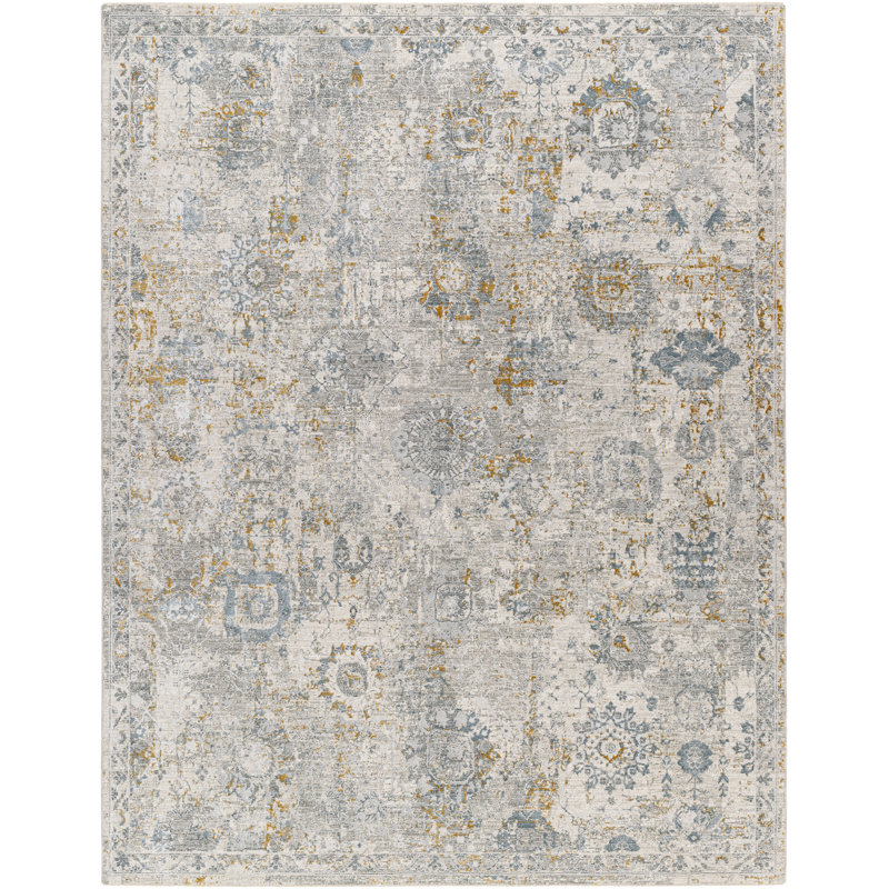Tapis traditionnel gris Valentina, Rectangle de 5 pi x 8 pi