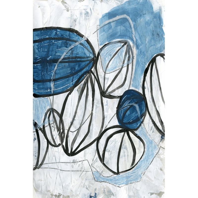 Blue Lanterns II by June Erica Vess - Wrapped Canvas Painting, 122cm H x 81cm W