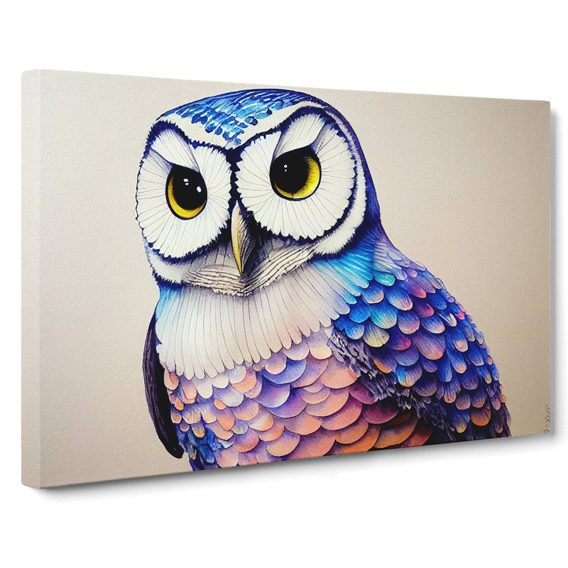Barn Owl - Wrapped Canvas Print, 35cm H x 50cm W x 3cm D