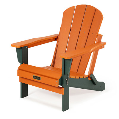 Kahn Folding Adirondack Chair with Cup Holder 