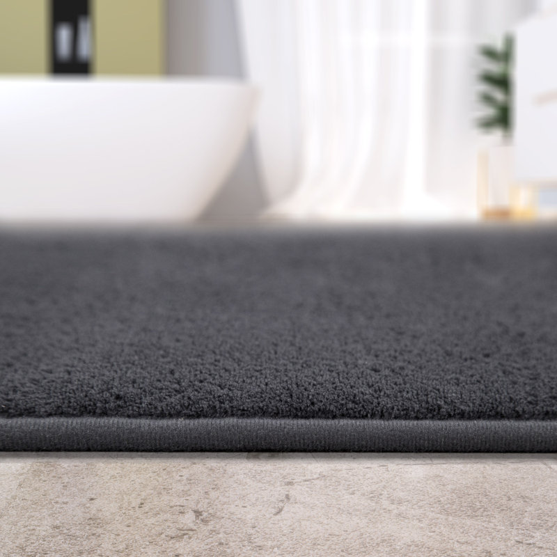 Corby Rectangle Bath Mat, 70cm W x 120cm L, Dark Grey
