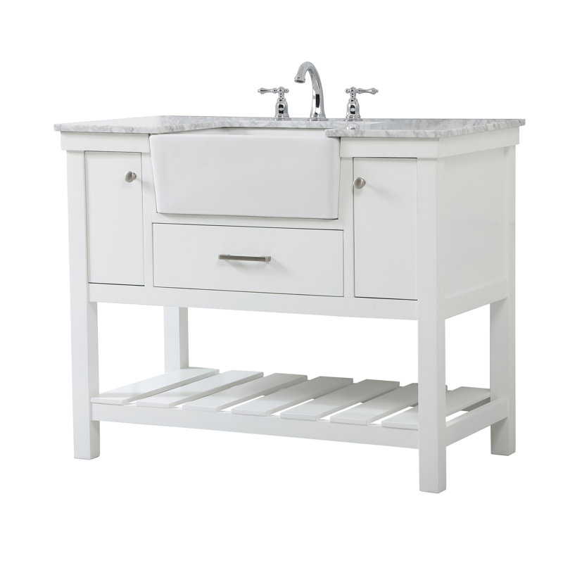 Ensemble de meuble-lavabo simple 42 po Algier, Blanc