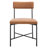20'' H Leather Upholstered Metal Armchair-455313031