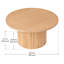 Charleily Solid Wood  Coffee Table Pedestal Round Sofa Side Table-2084153032-2084153038