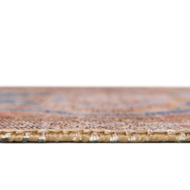 Bernabe Chenille Geometric Indoor Rug, Oval 5' x 8'