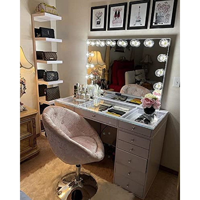 Fauteuil de coiffeuse Giselle Antoinette, Rose