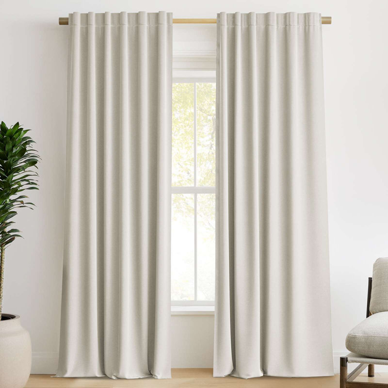 Blackout Curtains Thermal Insulated Window Treatment Panels Room Darkening Blackout Drapes for Living Room Back Tab/Rod Pocket Bedroom Draperies 2 Panels
