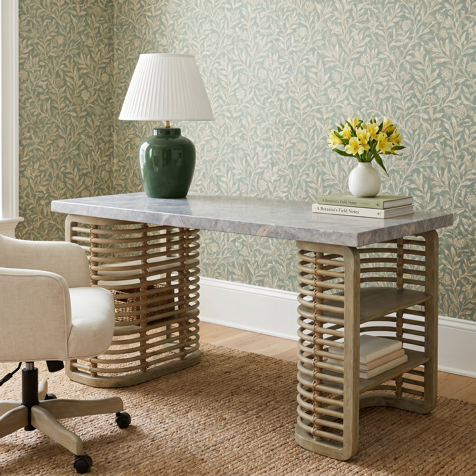  Reversible Desk, Natural/ Gray