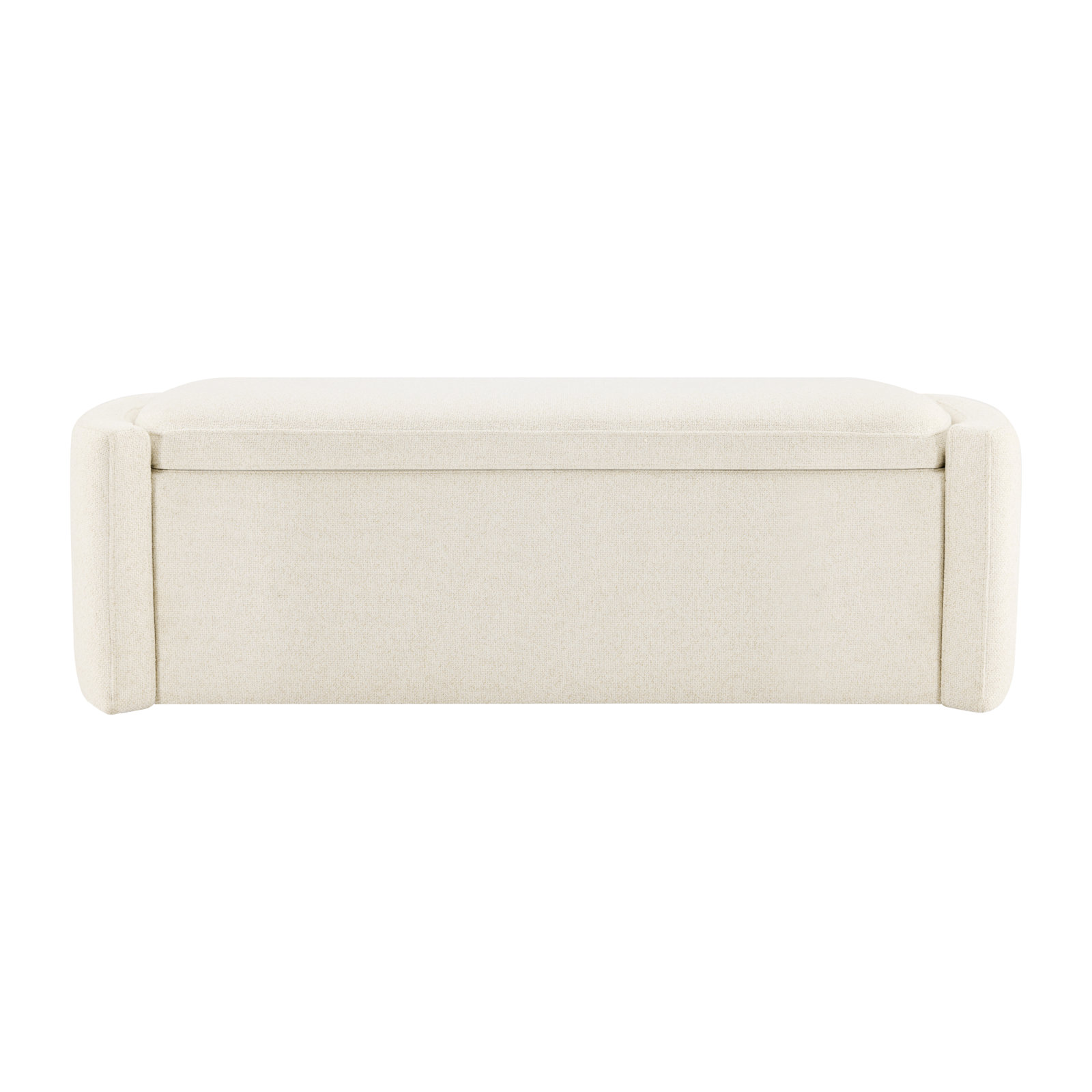 Upholstered Ottoman, Lena Linen Performance Weave