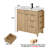 36" Fluted Bathroom Vanity With Sink And Faucet