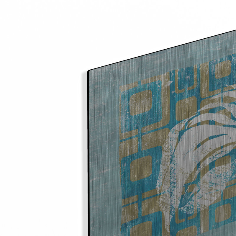 Beachcrest Home ™ «Shell Game 2» par Alicia Soave, art mural en métal, H 12 po x l 12 po