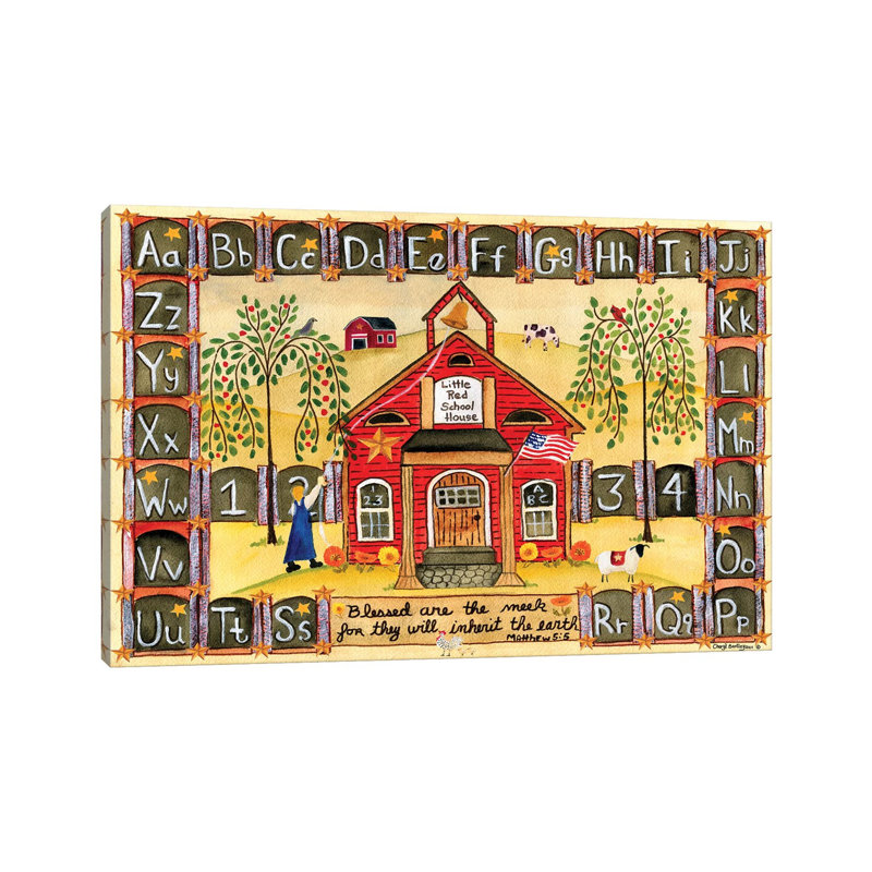 Little Red School House by Cheryl Bartley - Print on Canvas, Wrapped Canvas, 66.04 cm H x 45.72 cm W x 1.91 cm D