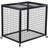 Black Steel Rolling Sports Ball Storage Rack - 30-Ball Capacity, Double-Opening Top Doors, 4 Swivel Wheels for Indoor Outdoor Gym Garage