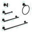 Porte-serviettes 9 pièces en acier inoxydable. Support mural noir mat, style moderne, à gratter et facile à installer. Mode, technique-1940227368