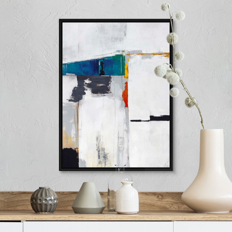 Reproduction d'art sur toile, Cadre flottant noir, H 18 po x l 14 po x P 1,75 po
