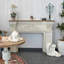 White Manufactured Wood Freestanding Fireplace